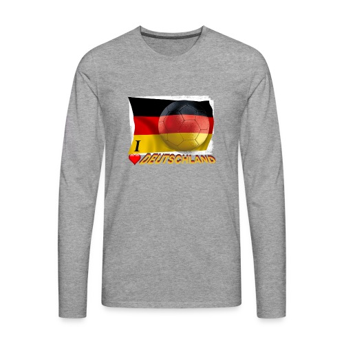 Germany flag, Fußball, I Love Deutschland Geschenk - Männer Premium Langarmshirt