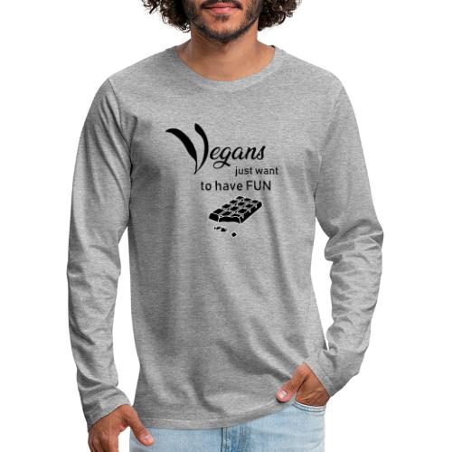 Vegans just want to have fun - tinte chiare - Maglietta Premium a manica lunga da uomo