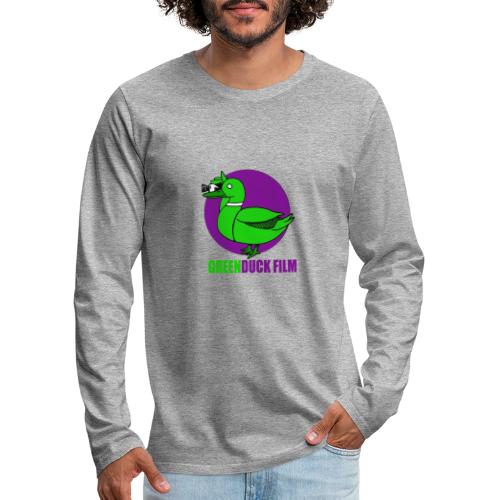 Greenduck Film Purple Sun Logo - Herre premium T-shirt med lange ærmer