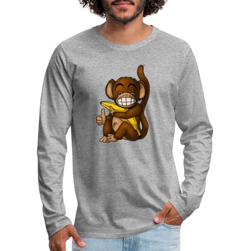 Super Fröhlicher Affe - Männer Premium Langarmshirt