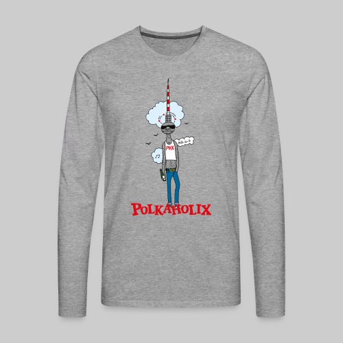 PHX TV-Tower-Man (red font) - Men's Premium Longsleeve Shirt