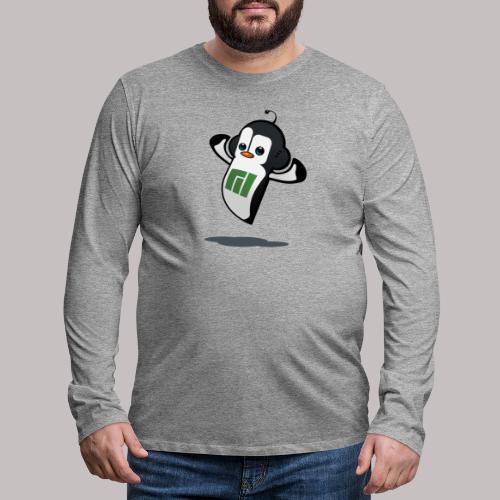 Manjaro Mascot strong left - Men's Premium Longsleeve Shirt