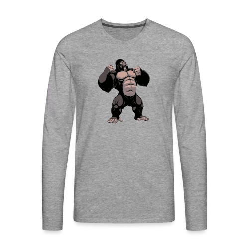 Gorilla King - Maglietta Premium a manica lunga da uomo