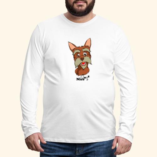 Nice Dogs schnauzer - Maglietta Premium a manica lunga da uomo