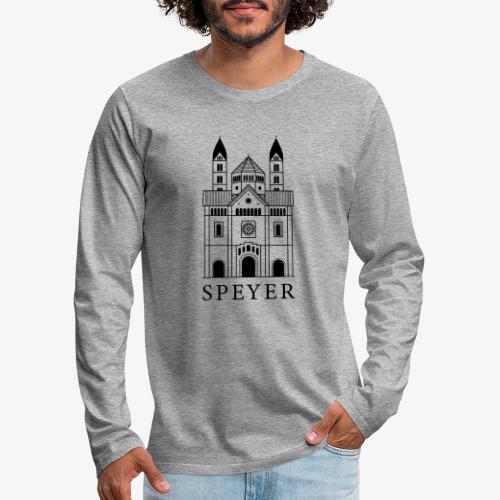 Speyer - Dom - Classic Font - Männer Premium Langarmshirt