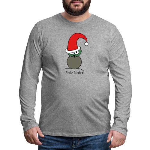 Owl - Feliz Natal - Men's Premium Longsleeve Shirt