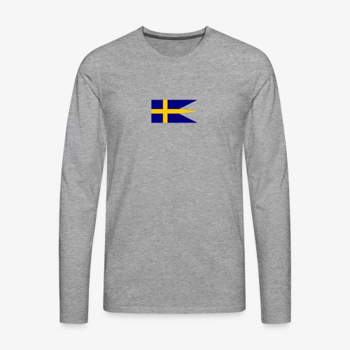 Svensk Örlogsflagga - Sverige Tretungad flagga - Långärmad premium-T-shirt herr