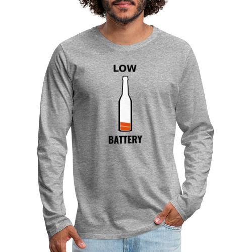 Beer Low Battery - T-shirt manches longues Premium Homme