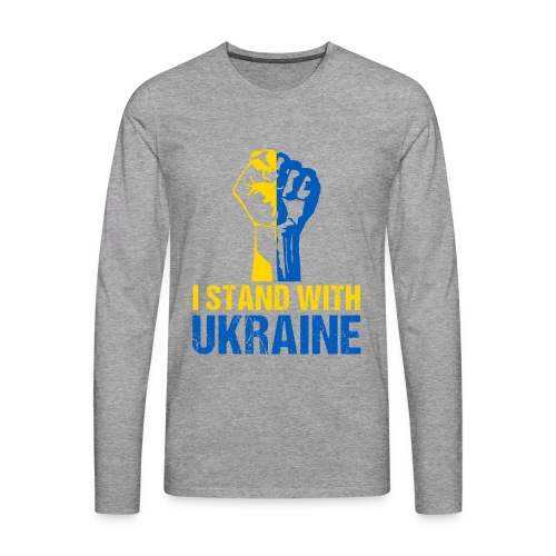 I Stand With Ukraine - Mannen Premium shirt met lange mouwen