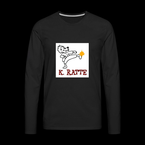 Komiks karate - Herre premium T-shirt med lange ærmer
