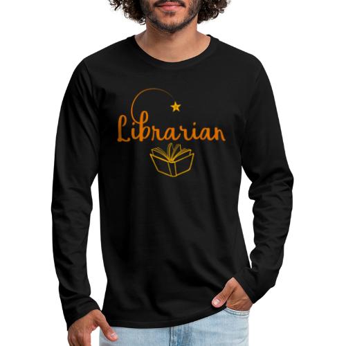 0327 Librarian Librarian Library Book - Koszulka męska Premium z długim rękawem