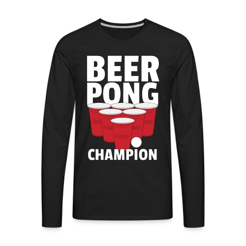 Beer Pong Campion Geschenk Party Spiel - Männer Premium Langarmshirt