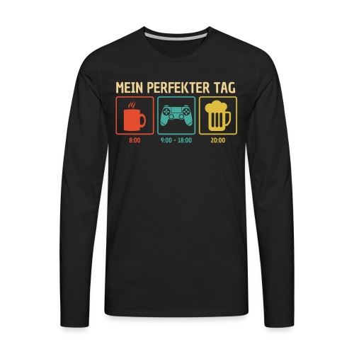 Mein perfekter Tag Zocken Gamer Geschenk - Männer Premium Langarmshirt