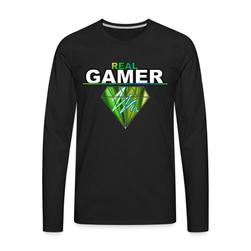 REAL GAMER - Koszulka męska Premium z długim rękawem