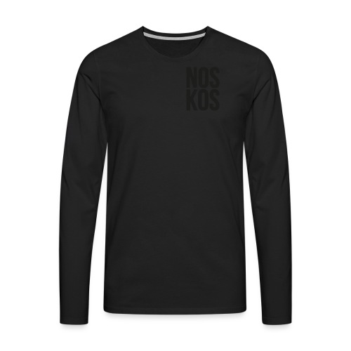 NOSKOS - Serious about BBQ - Blackout - Mannen Premium shirt met lange mouwen