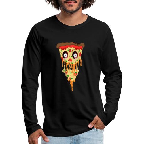 Schockierte Horror Pizza - Männer Premium Langarmshirt