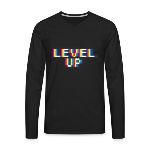 Pixelart No. 21 (Level Up) - bunt/colour - Männer Premium Langarmshirt