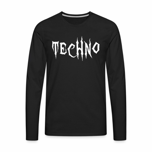 Techno Schriftzug Horror Böse Harder Styles - Männer Premium Langarmshirt