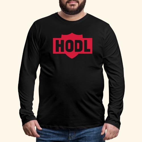 HODL TO THE MOON - Miesten premium pitkähihainen t-paita