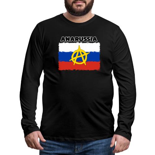 Anarussia Russia Flag Anarchy - Männer Premium Langarmshirt