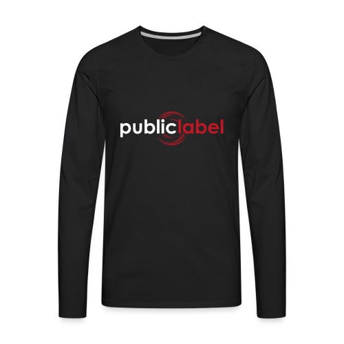 Public Label auf schwarz - Männer Premium Langarmshirt
