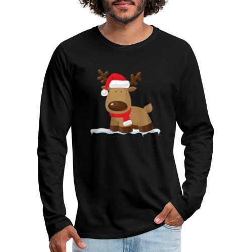 Reindeer on Ice - Männer Premium Langarmshirt