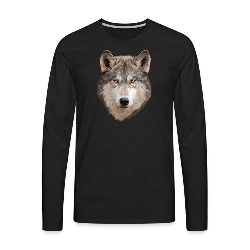 Wolf - Männer Premium Langarmshirt