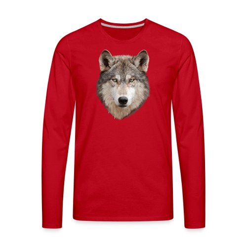 Wolf - Männer Premium Langarmshirt