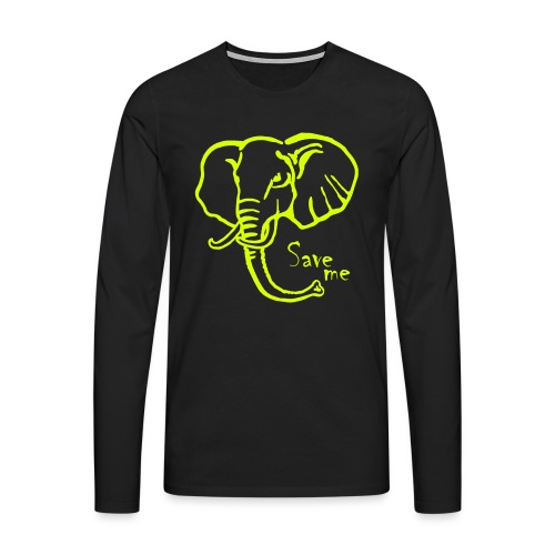 Afrika-Elefant I Save me - Männer Premium Langarmshirt