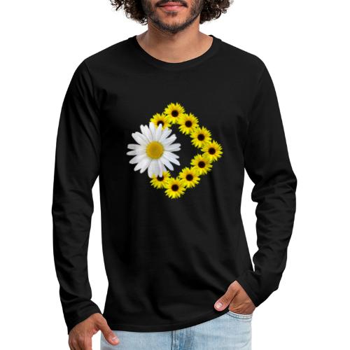 Sonnenblumen mit Margeriten Blüte Blumenmuster - Männer Premium Langarmshirt