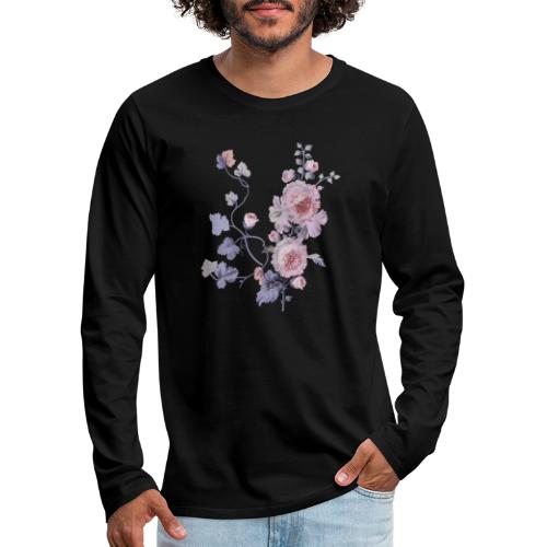Schlichte Blumen - Männer Premium Langarmshirt