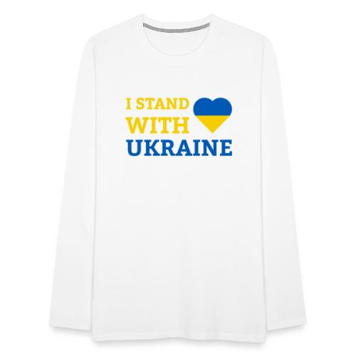 I stand with Ukraine Herz Solidarität & Support - Männer Premium Langarmshirt