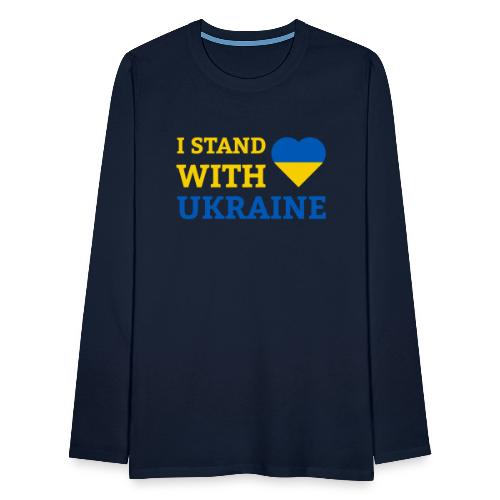 I stand with Ukraine Herz Solidarität & Support - Männer Premium Langarmshirt