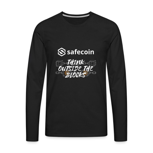 Safecoin Think Outside the Blocks (white) - Men's Premium Longsleeve Shirt