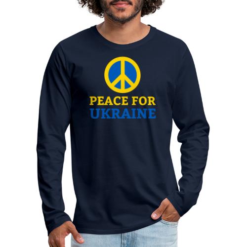 Peace for Ukraine Frieden Support Solidarität - Männer Premium Langarmshirt