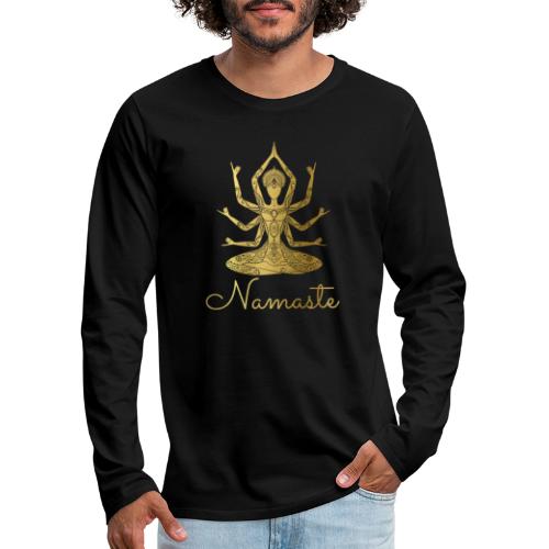 Namaste Meditation Yoga Sport Fashion - Männer Premium Langarmshirt