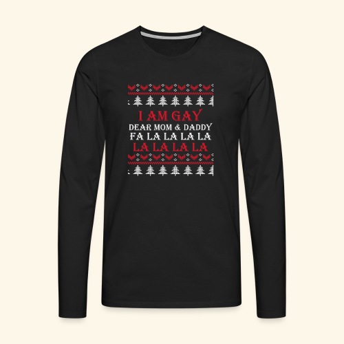 Gay Christmas sweater - Koszulka męska Premium z długim rękawem