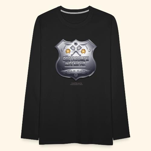 Grill T-Shirt Röstaromeningenieur Chrom Abzeichen - Männer Premium Langarmshirt
