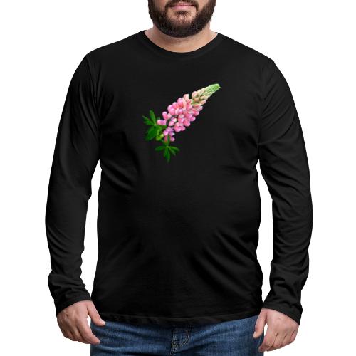 Lupine rosarot Sommer - Männer Premium Langarmshirt