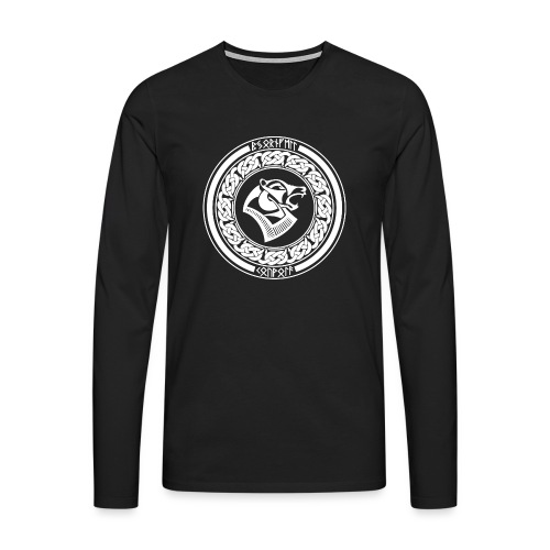 BjörnfellRisingWhite - Miesten premium pitkähihainen t-paita