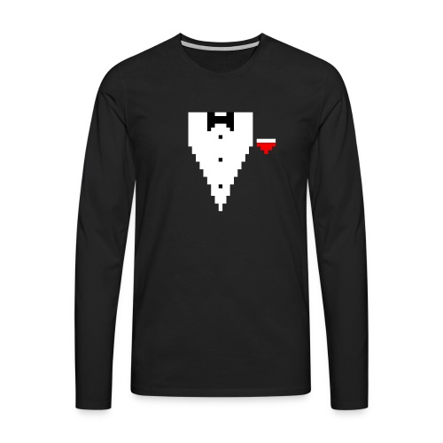 Tuxedo Pixel - Männer Premium Langarmshirt