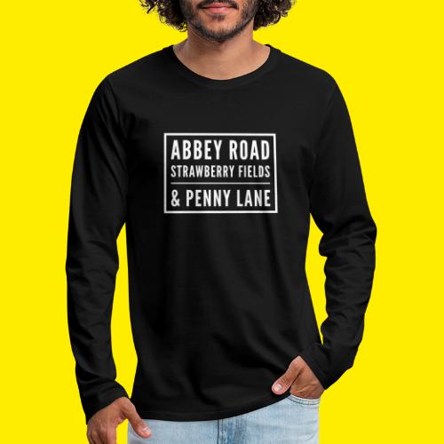 Famous music streets in England - Men's Premium Longsleeve Shirt