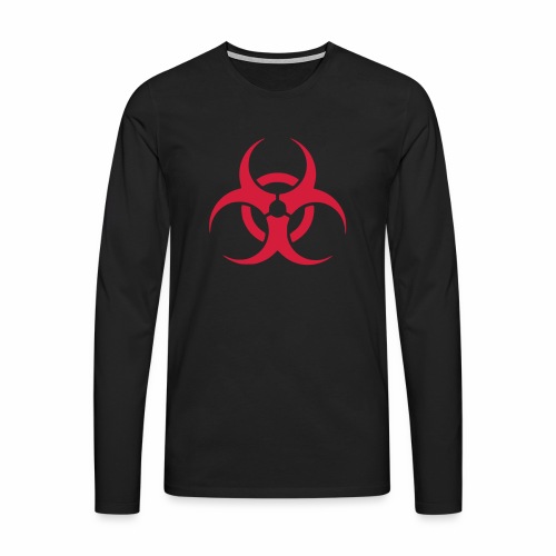 Biohazard Symbol Toxic Giftig Gefahr Danger Logo - Männer Premium Langarmshirt