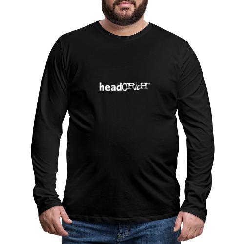 headCRASH Logo white - Männer Premium Langarmshirt
