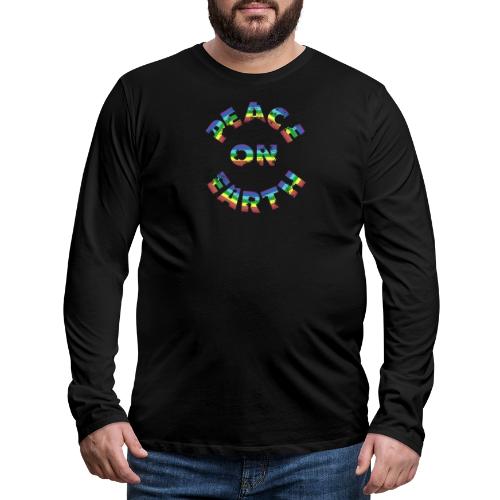 Peace on earth - Långärmad premium-T-shirt herr