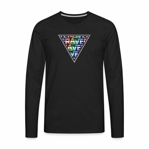 Rave Minimal Logo Techno Events Regenbogen Farben - Männer Premium Langarmshirt