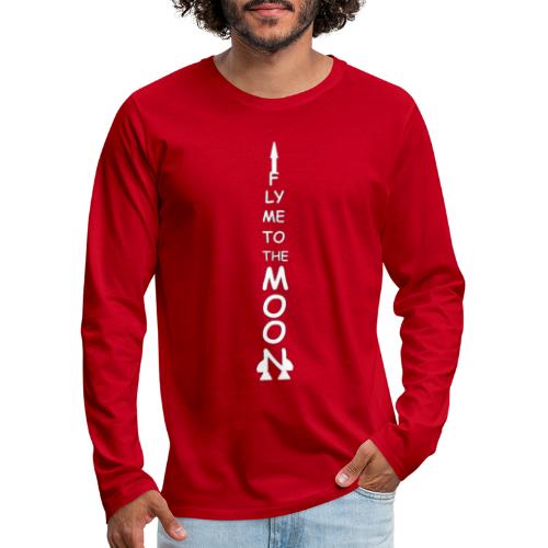 Fly me to the moon (MS paint version) - Mannen Premium shirt met lange mouwen