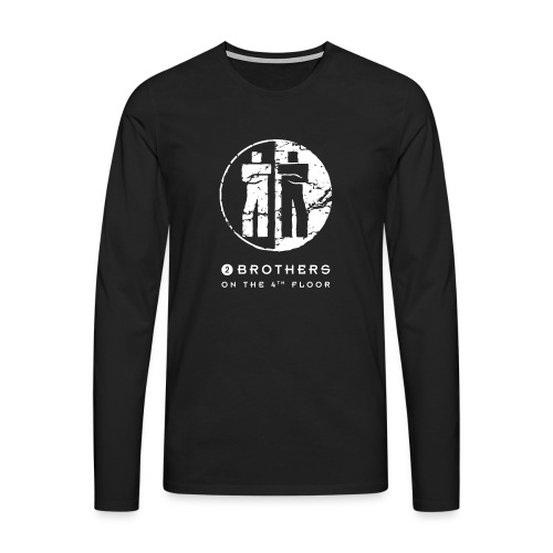 2 Brothers White text - Men's Premium Longsleeve Shirt