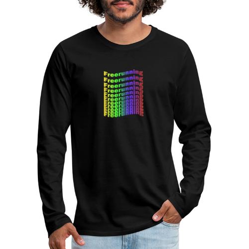 Freerunning Rainbow - Herre premium T-shirt med lange ærmer
