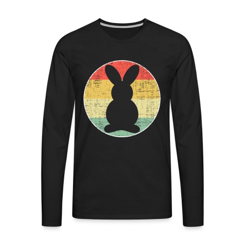 Hase Vintage Kaninchen Retro - Männer Premium Langarmshirt